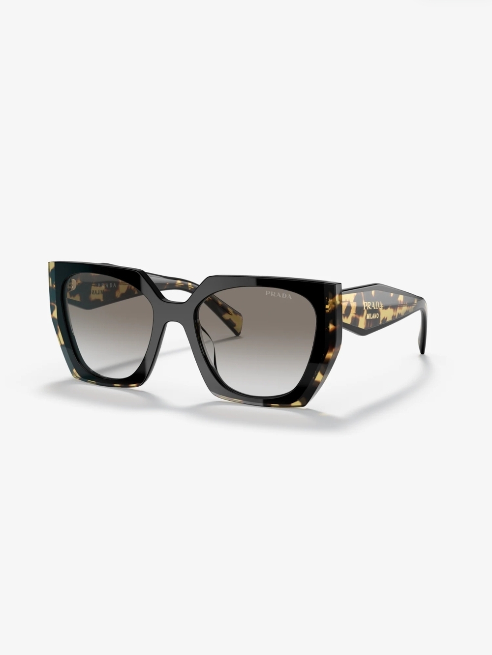 NWT! Prada Women's Black and Tortoiseshell Square Sunglasses